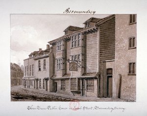 Ansicht des Three Tuns Gasthauses in der Jacob Street, Bermondsey, London, 1828