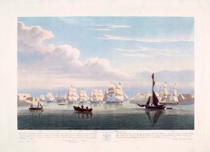 Niederländische Handelsschiffe verlassen Portsmouth, 2. Juni von John Christian (after) Schetky