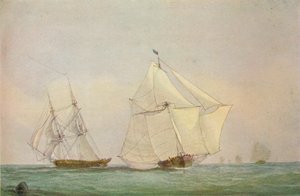 Leith Smack Running Up Swim, Oktober, 1838 von John Christian Schetky