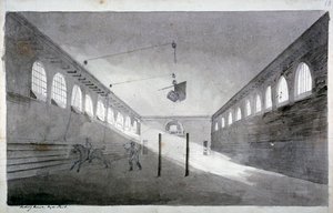 Innenansicht der Reithalle, Hyde Park, London, ca. 1811