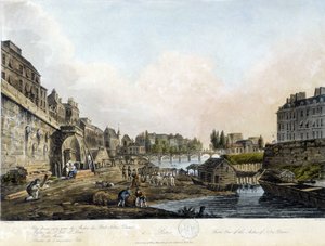 Paris: Vue du Pont Notre-Dame - in „Paris vu par J.C. Mats“, hrsg. Miller, London von John Claude Nattes