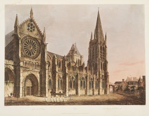 Die Kirche von St. Denis, Illustration aus Versailles, Paris und Saint Denis, veröffentlicht 1805