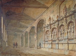 Innenraum der Kapelle St. Peter ad Vincula, Tower of London, 1814 von John Coney