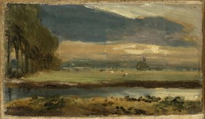 Dedham Kirche von Flatford, ca. 1810