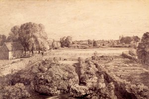 East Bergholt - Blick über den Küchengarten des Hauses von Golding Constable von John Constable