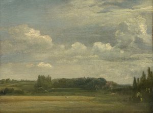 East Bergholt Common, Blick auf das Pfarrhaus, 18. August 1813