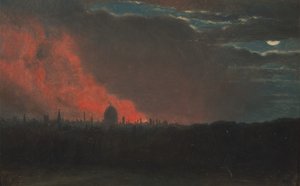 Feuer in London, gesehen von Hampstead, 16. Oktober 1834 von John Constable