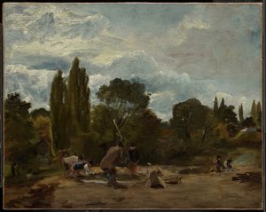 Rübenköpfe mit Dreschflegeln, East Bergholt von John Constable