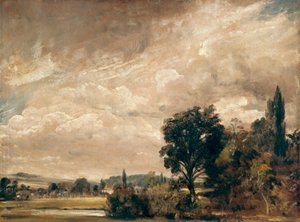 Harnham Ridge vom Haus des Archidiakons Fisher, Salisbury von John Constable