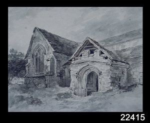 Vorhalle und Querschiff einer Kirche, um 1850-11