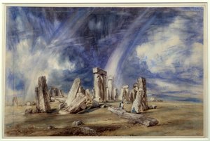Prähistorische Stätte von Stonehenge (England). Gemälde von John Constable