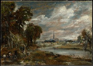 Kathedrale von Salisbury vom Fluss Nadder aus von John Constable