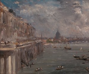 Somerset House Terrasse von der Waterloo-Brücke, ca. 1819