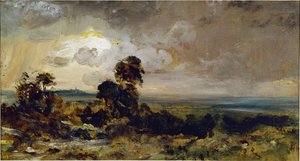 Stürmischer Sonnenuntergang in Hampstead
