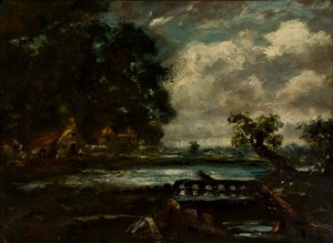 Studie für „Das springende Pferd“ (Blick auf den Stour)
