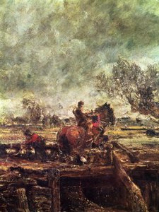 Studie für Das springende Pferd (Detail) von John Constable