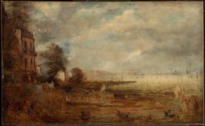 Waterloo Bridge, von den Whitehall Stairs aus gesehen von John Constable