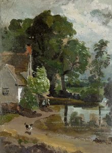 Willy Lotts Haus, in der Nähe der Flatford-Mühle, ca. 1811 (Öl auf Papier)