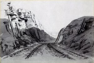 Blisworth Cutting, Northamptonshire, September 1838 von John Cooke Bourne