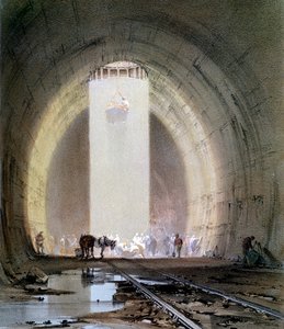 Bau des Kilsby-Tunnels an der London & Birmingham Railway