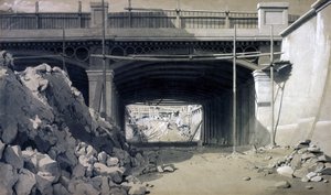 Hampstead Road Brücke, September 1836 von John Cooke Bourne