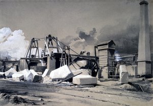 Lüftungsschacht und Windenmaschine, Kilsby Tunnel, 18. Juli 1837