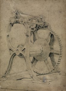 Winde oder Krabbenmechanismus zum Aufwickeln von Ketten, 1830er Jahre von John Cooke Bourne