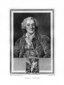 Carle oder Charles-Andre van Loo, französischer Maler, 1825 von John Corner