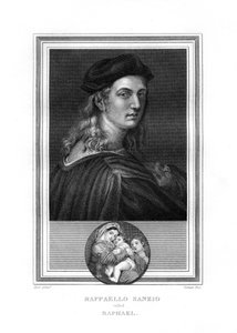 Raphael oder Raffaello, Meistermaler und Architekt der Florentiner Schule, 1825 von John Corner
