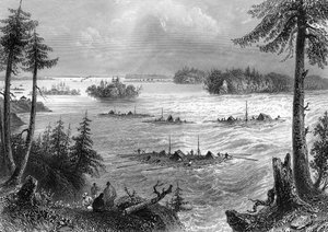 Die Mündung der Ottawa- und St.-Lorenz-Flüsse, Kanada von John Cousen