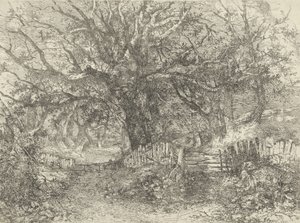 Straßenszene, Trowse Hall, 1813 von John Crome