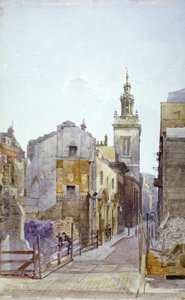 College Hill und die Kirche St. Michael Paternoster Royal, City of London