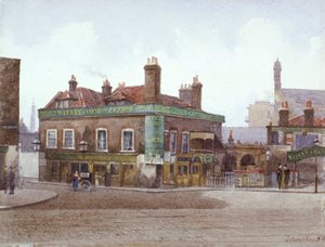 Green Gate Tavern an der Kreuzung von City Road und Bath Street, London, ca. 1880 von John Crowther