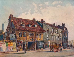 Häuser auf der Westseite der Church Street, Lambeth, Lambeth Bridge Road, London, um 1874 von John Crowther
