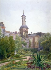 Der Turm der Kirche St. Botolph, Aldersgate, City of London, 1886 von John Crowther