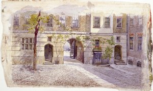 Blick vom Eingang des Staple Inn, London, 1882 von John Crowther