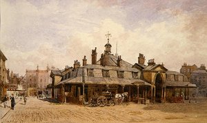 Ansicht des Oxford Market, St. Marylebone, ca. 1880 von John Crowther
