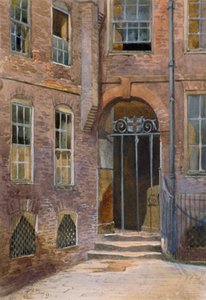 Ansicht eines Tores im Elm Court, Inner Temple, London, 1879
