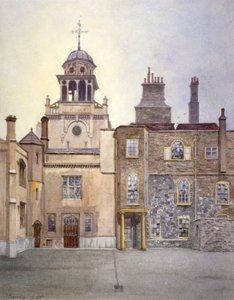 Ansicht der Nordseite des Kapellenturms, Charterhouse, London, 1885 von John Crowther