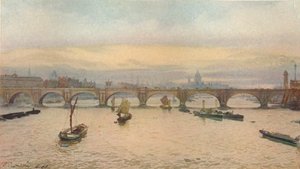 Waterloo Bridge von der Charing Cross Railway Bridge, 1888 von John Crowther