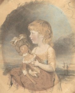 Kind mit Puppe von John Downman