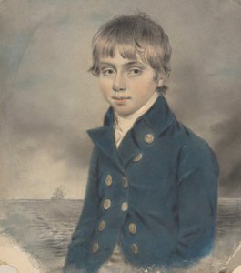 Memento-Porträt eines jungen Seekadetten, spätes 18. bis frühes 19. Jahrhundert von John Downman