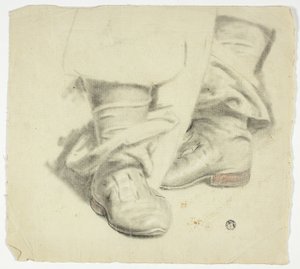 Stiefel des stehenden Mannes aus dem 17. Jahrhundert von John Downman