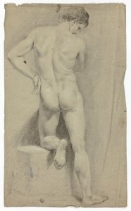 Stehender Akt von hinten von John Downman