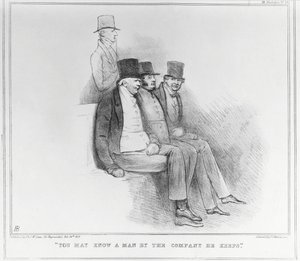 Man erkennt einen Mann an der Gesellschaft, die er pflegt, 1833