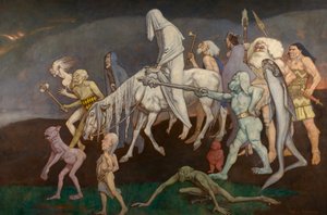 Die Fomors (oder Die Mächte des Bösen in der Welt), ca. 1939 von John Duncan