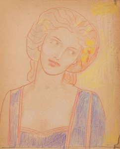 Ohne Titel [Mittelalterliche weibliche Figur] von John Duncan