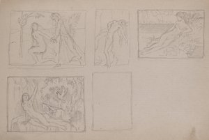 Ohne Titel [Nackte Figuren in einer Landschaft]