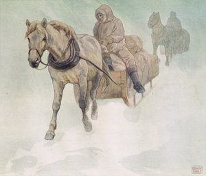 Pferdeschlitten, Illustration aus 