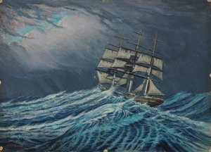 Ein Segelschiff, Spätes 19. Jahrhundert - Mitte 20. Jahrhundert